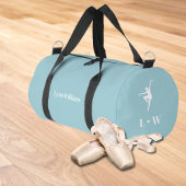 Sport Sac de danse | Initiales bleues Nom Duffle Sac