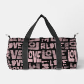 Sport Sac de gym rose et noir - Love Graffiti (Recto)