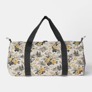 Sport sac de voyage à fleurs jaunes vintage