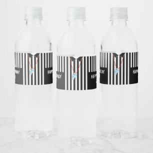 Sport Scheidsrechter met Fluit Waterfles Label Etiket