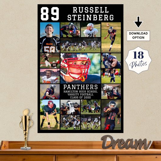 Sport Senior Afstuderen 18 Fotocollage Poster