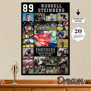Sport Senior Night Afstuderen 20 Fotocollage Poster