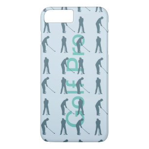Sport Silhouette blauwgroen grafisch - Golf iPhone 8 Plus / 7 Plus Hoesje