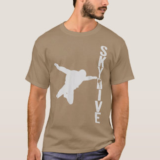Sport Skydiving Lovers Skydiving Man Silho T-shirt