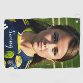Sport Speler Meisje Swing Golf Handdoek (Horizontaal)