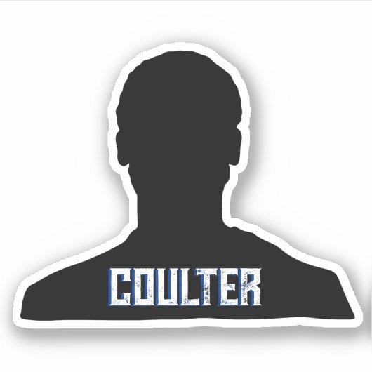 Sport Speler Silhouette Custom Sticker (Voorkant)