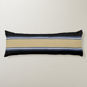 Sport Stripes blue beige + uw achtergrondkleur Lichaamskussen