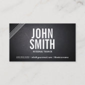 Sport Stripes Personal Trainer Dark Carte de visit (Devant)