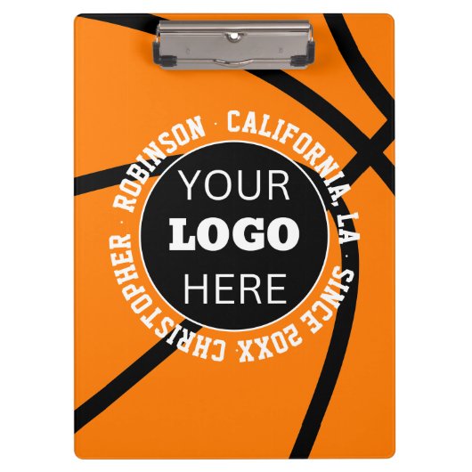 Sport Team Logo & aangepaste tekst Klembord (Voorkant)