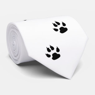 Sport Team Mascotte Poot Prints Necktie ELKE KLEUR Stropdas