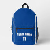 Sport Team Rugzakken - Aangepaste naam en nummer (Voorkant)