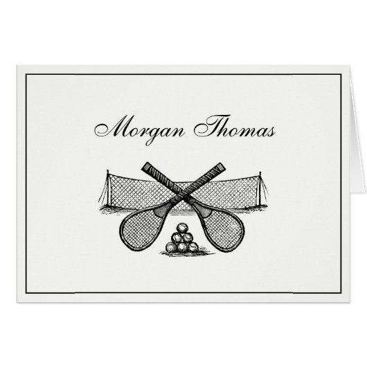 Sport Tennis Net, Crossed Racquets, Balls (Voorkant Horizontaal)