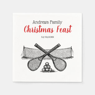 Sport  Tennis Net, Crossed Racquets, Balls Servet