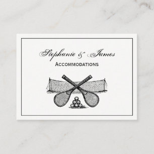 Sport  Tennis Net, Crossed Racquets, Balls Visitekaartje