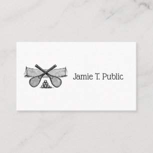 Sport  Tennis Net, Crossed Racquets, Balls Visitekaartje