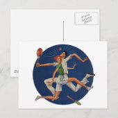  Sport, Tennis Spelt met Rackets Briefkaart (Voorkant / Achterkant)