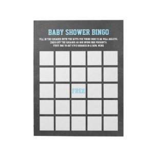 SPORT THEMA BABY SHOWER BINGO SPEL NOTITIEBLOK