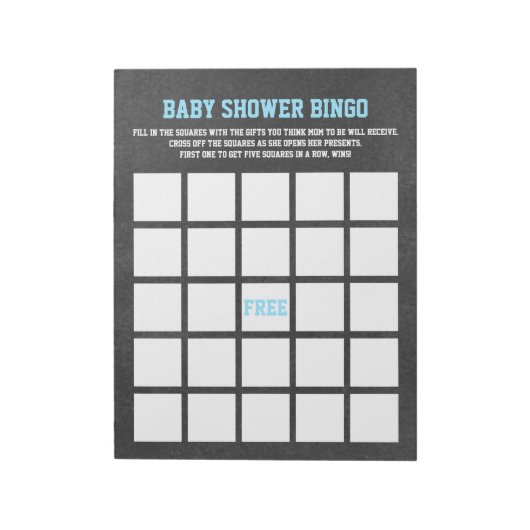 SPORT THEMA BABY SHOWER BINGO SPEL NOTITIEBLOK (Gedraaid)