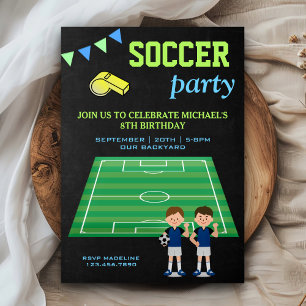Sport Thema Jongens Voetbal Verjaardagsfeestje Kaart