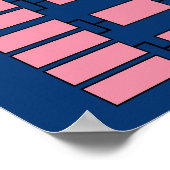 Sport Tournament Bracket - blauwe 32 teams Poster (Hoek)