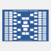 Sport Tournament Bracket for 64 Team Start Inpakpapier Vel (Voorkant 2)