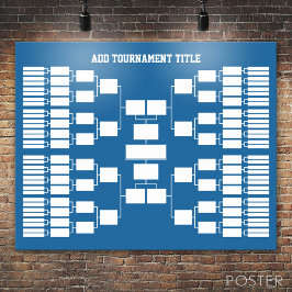 Sport Tournament Bracket for 64 Teams Poster
