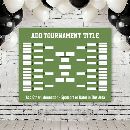 Sport Tournament Bracket - Groene 32 teams Poster