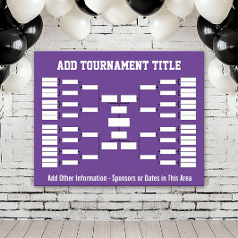 Sport Tournament Bracket - Paarse 32 teams Poster