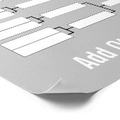 Sport Tournament Bracket - Silver Grey 32 teams Poster (Hoek)