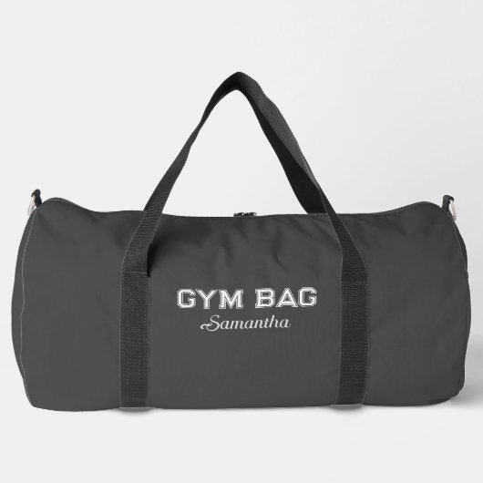 Sport Typografie Gym Bag Custom Naam Plunjezak (Voorkant)