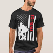 Sport Us Flag Softball T-shirt (Voorkant)