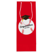Sport van de Baseball GraduPartij Wijn Cadeautas (Achterkant)