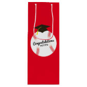 Sport van de Baseball GraduPartij Wijn Cadeautas (Voorkant)