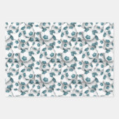 Sport Verjaardag Giving Set blauwgroen Wit Voetbal Inpakpapier Vel (Voorkant)