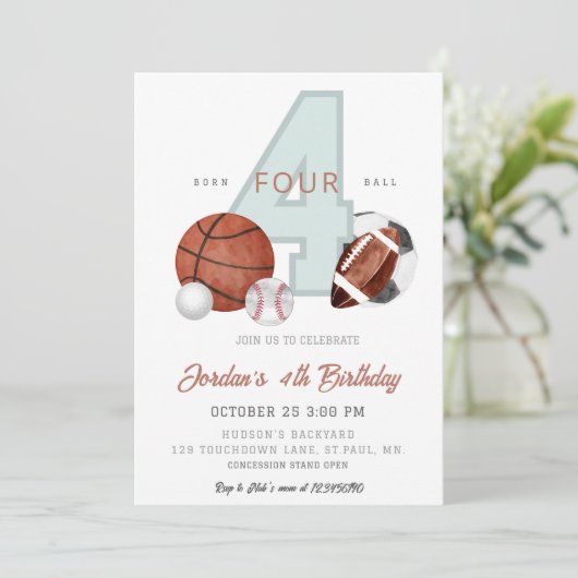 Sport Verjaardag Uitnodiging Sjabloon, Laten we ee