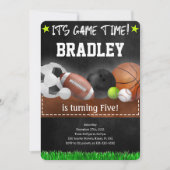 Sport Verjaardag Uitnodigingen (Voorkant)