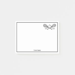 Sport Vintage Gekruist Tennisracket Tennisballen Post-it® Notes