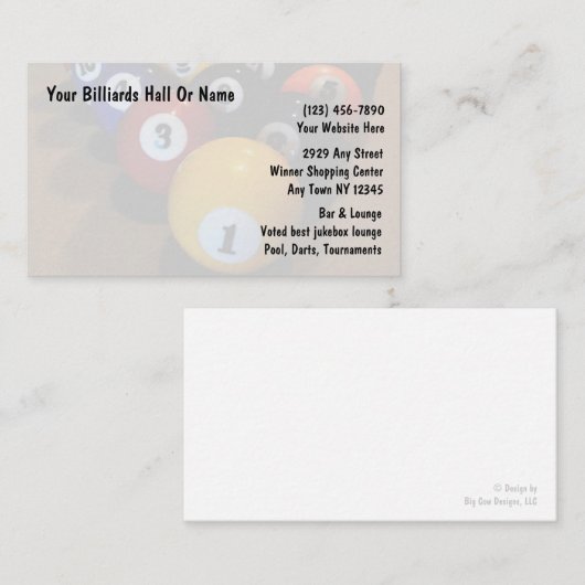 Sport Visitekaartjes (Voorkant / Achterkant)