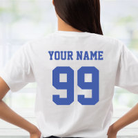 Sport Voetbal Baseball Team Front Achternaam Numme