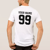 Sport Voetbal Honkbal Team Custom Achternaam Numme Tri-Blend Shirt (Achterkant)