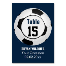 Sport Voetbal thema Gepersonaliseerde tafel nummer