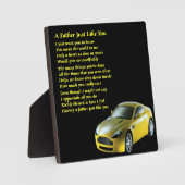 Sport Voiture Père Poème Plaque (Recto)