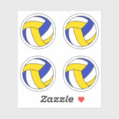 Sport Volleyball 4 pcs Ball Sticker (Vel)