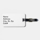 Sport Volleyball 🏐 - Paars, wit, zwart Bagagelabel (Achterkant horizontaal)