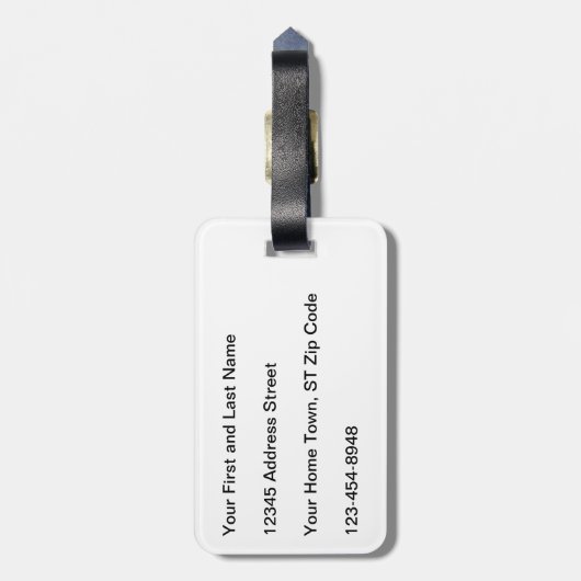 Sport Volleyball 🏐 - Rood, wit en blauw Bagagelabel (Achterkant verticaal)