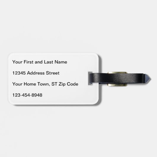 Sport Volleyball 🏐 - Rood, wit en blauw Bagagelabel (Achterkant horizontaal)