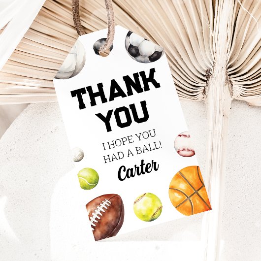 Sport voordeel tag cadeaulabel