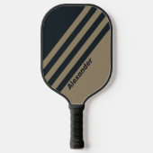  sport woestijnstrepen met naam pickleball paddle (Voorkant)