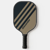  sport woestijnstrepen met naam pickleball paddle (Achterkant)