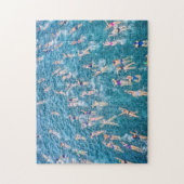 Sport zwemmers Puzzle Legpuzzel (Verticaal)